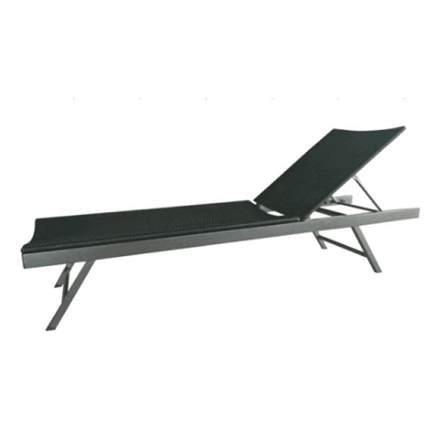 Solseng i polyrattan, sort